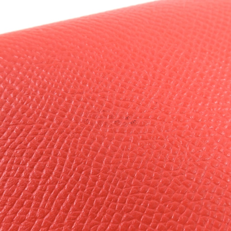HERMES Epsom皮革Kelly Long Wallet銀扣長錢包Rouge Casaque-20