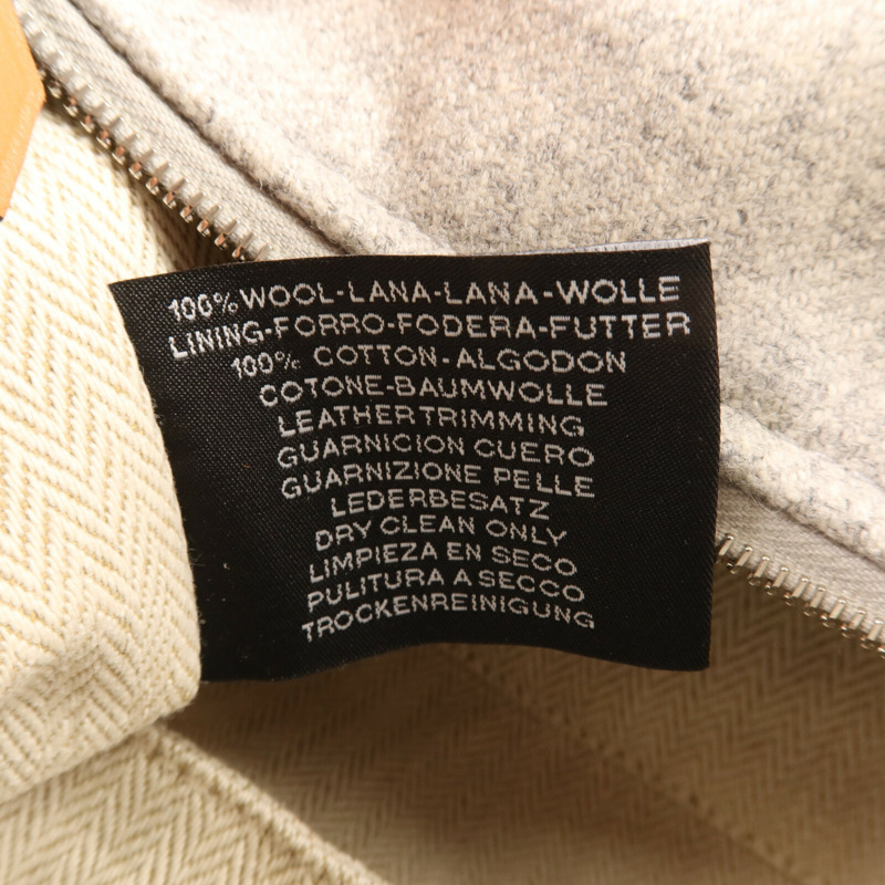 HERMES 羊毛Bride A Brac Case銀扣手挽袋-6