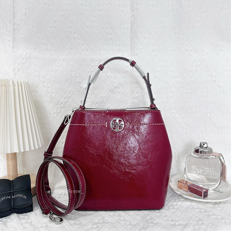 Tory Burch|TB Felix 漆面手提水桶-0