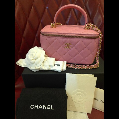 CHANEL VANITY 超美櫻花粉盒子包