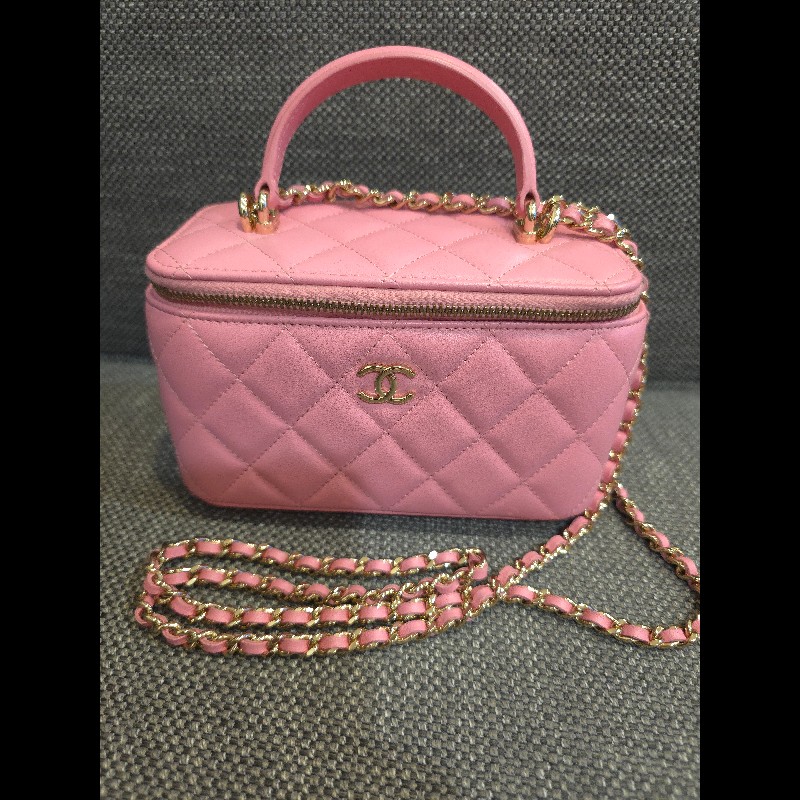CHANEL VANITY 超美櫻花粉盒子包-1
