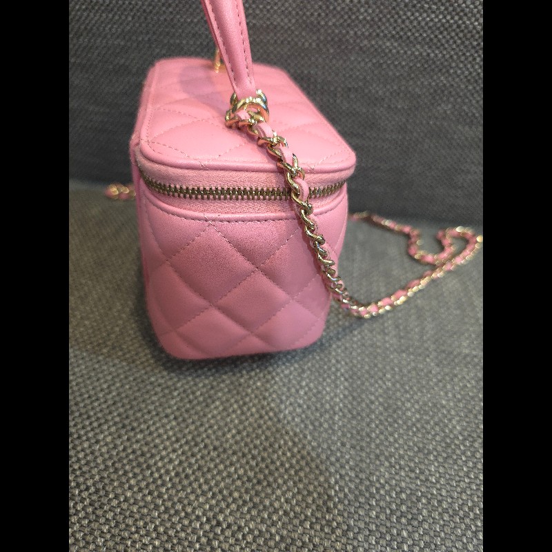 CHANEL VANITY 超美櫻花粉盒子包-3