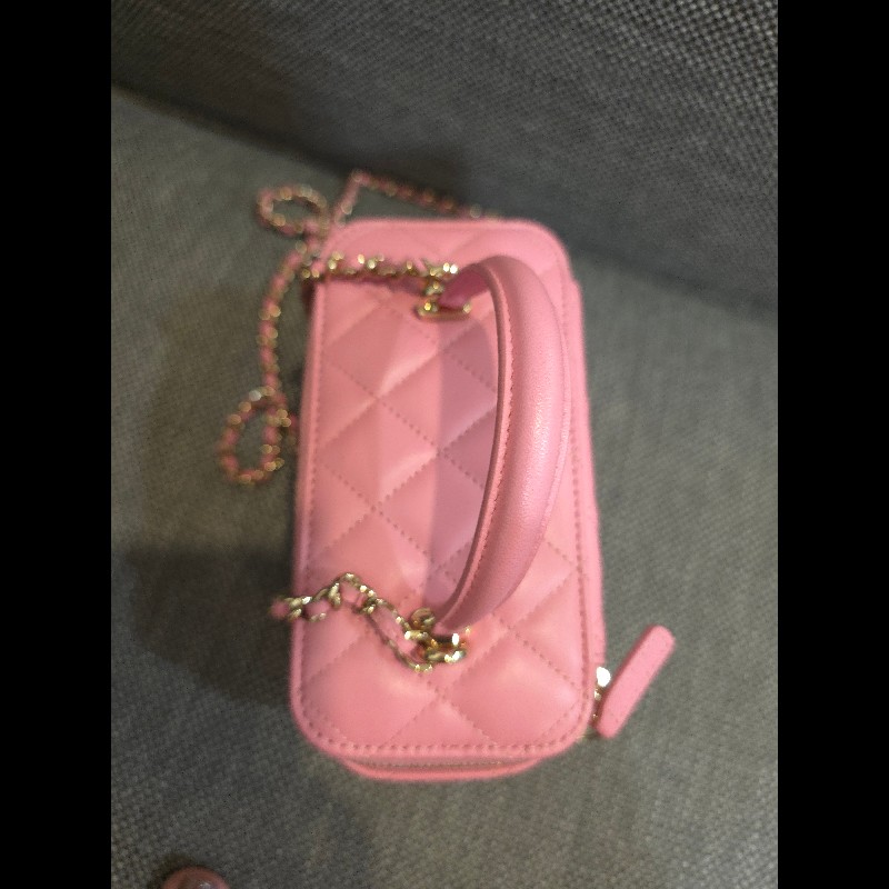 CHANEL VANITY 超美櫻花粉盒子包-6