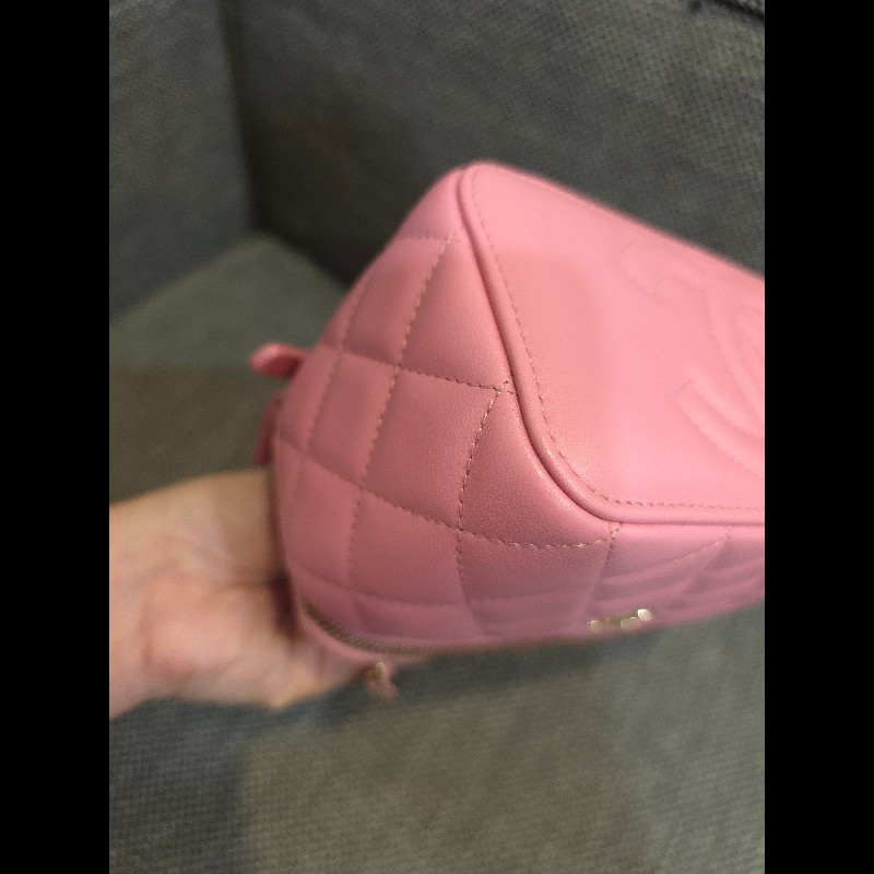 CHANEL VANITY 超美櫻花粉盒子包-11