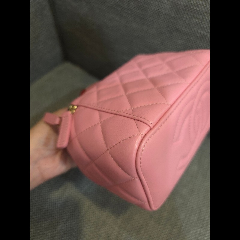 CHANEL VANITY 超美櫻花粉盒子包-12