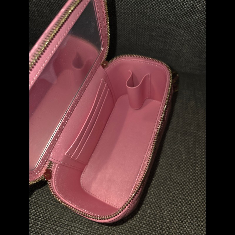 CHANEL VANITY 超美櫻花粉盒子包-17