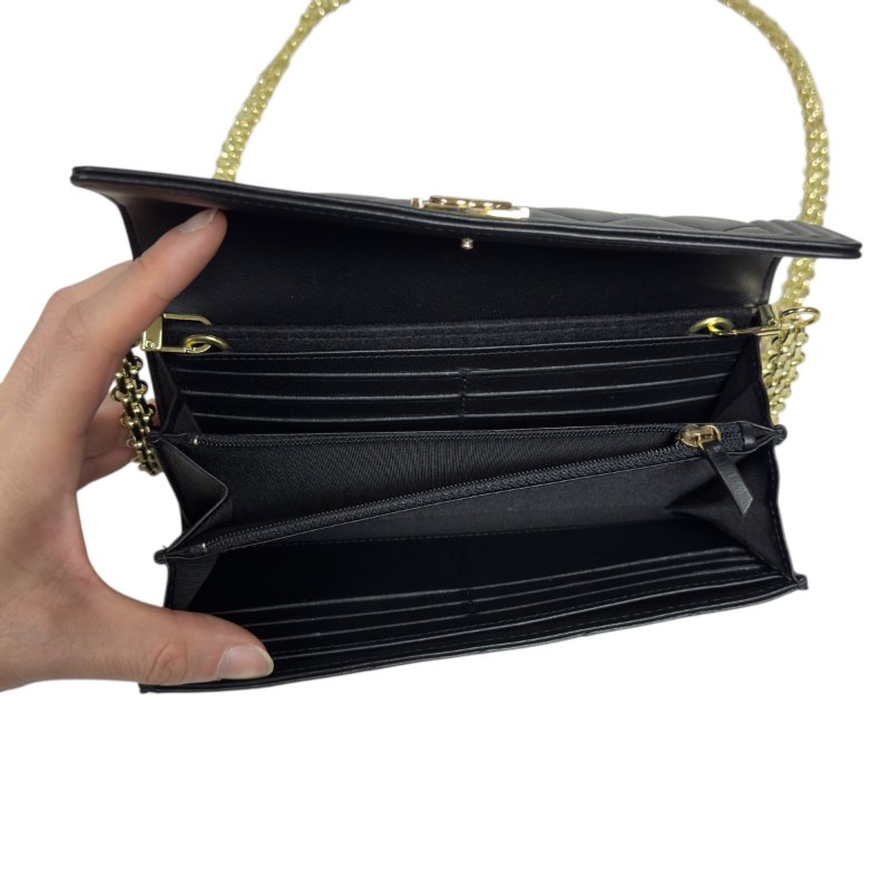 CHANEL *自加鏈>送無品牌扣+無品牌鏈帶* Boy 長銀包 WOC-18