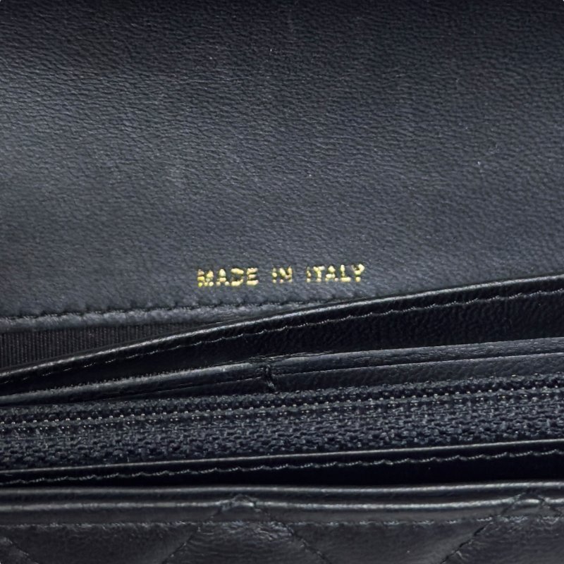 CHANEL *自加鏈>送無品牌扣+無品牌鏈帶* Boy 長銀包 WOC-19