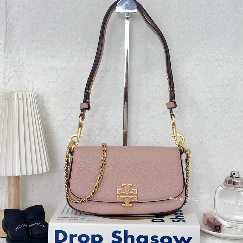 Tory Burch｜TB Britten 大金logo 雙背帶法棍包-2