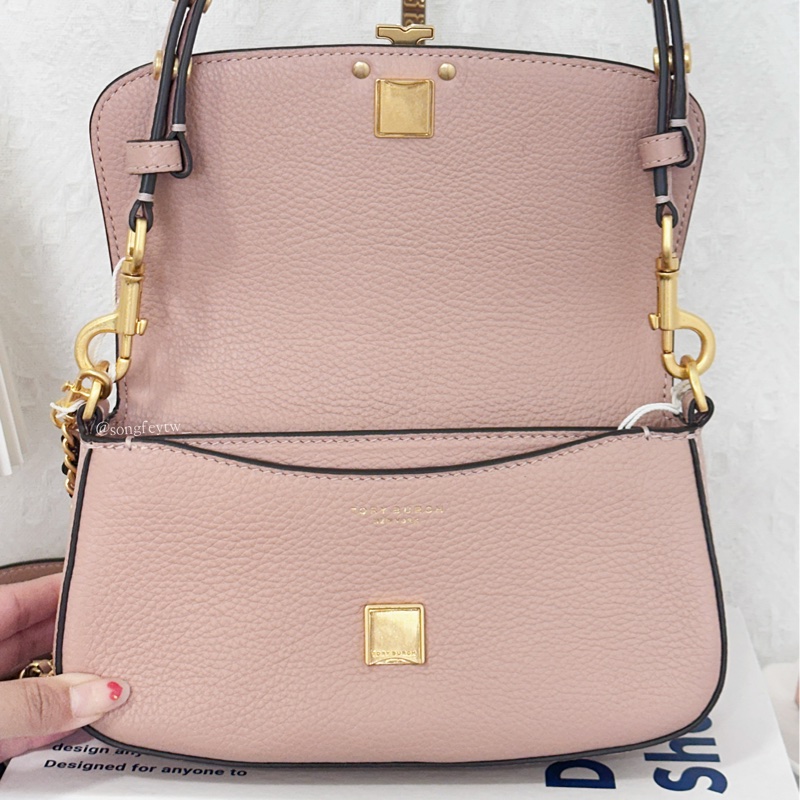 Tory Burch｜TB Britten 大金logo 雙背帶法棍包-4