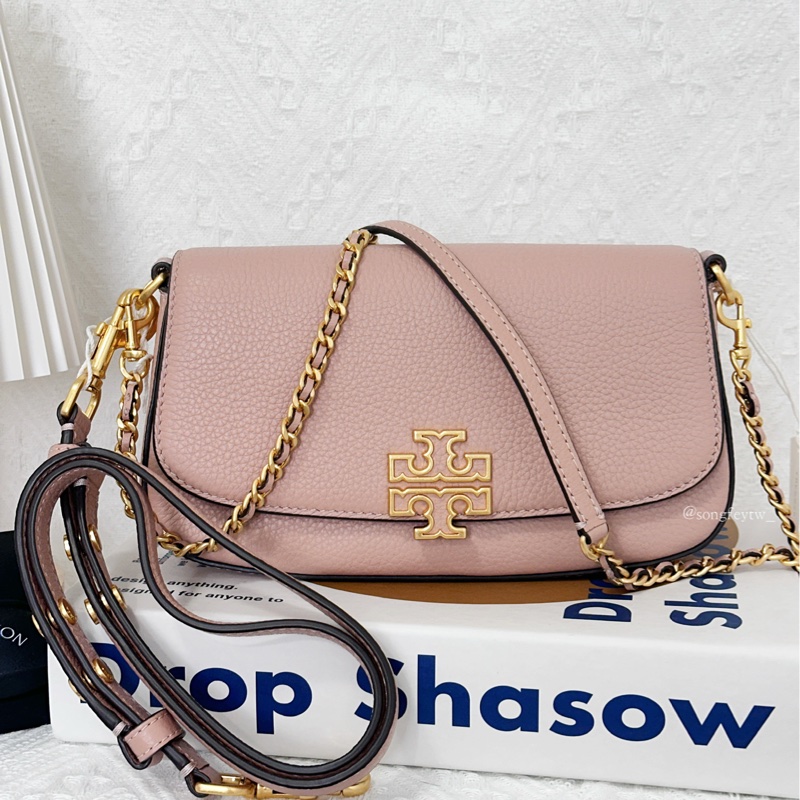 Tory Burch｜TB Britten 大金logo 雙背帶法棍包-6