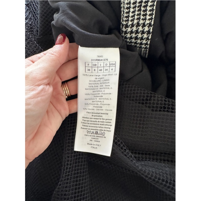 Dior 及膝千鳥格裙子-2