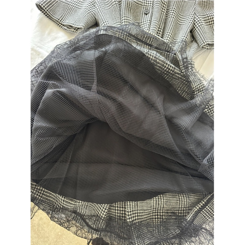 Dior 及膝千鳥格裙子-4