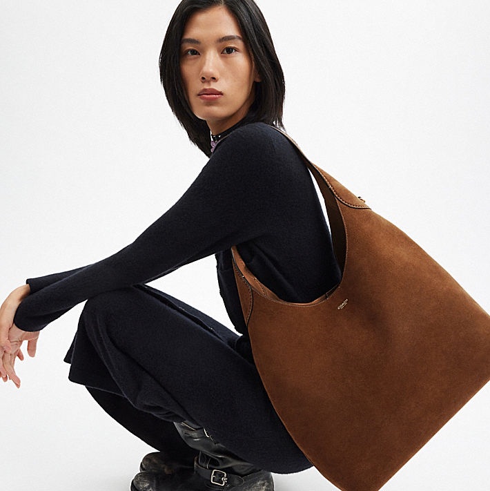 Coach brooklyn39 麂皮肩背包-7