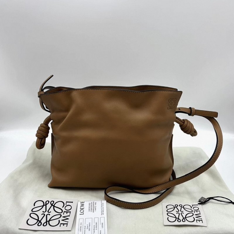 LOEWE flamenco系列肩背福袋包 22*18*7 98新配件塵袋-0