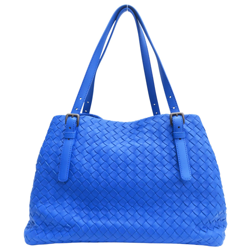 藍色 羊皮編織 Cesta 肩背包【BOTTEGA VENETA BV 寶緹嘉】-1