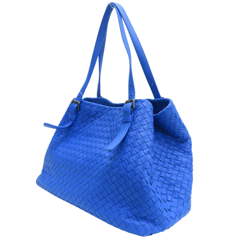 藍色 羊皮編織 Cesta 肩背包【BOTTEGA VENETA BV 寶緹嘉】-2