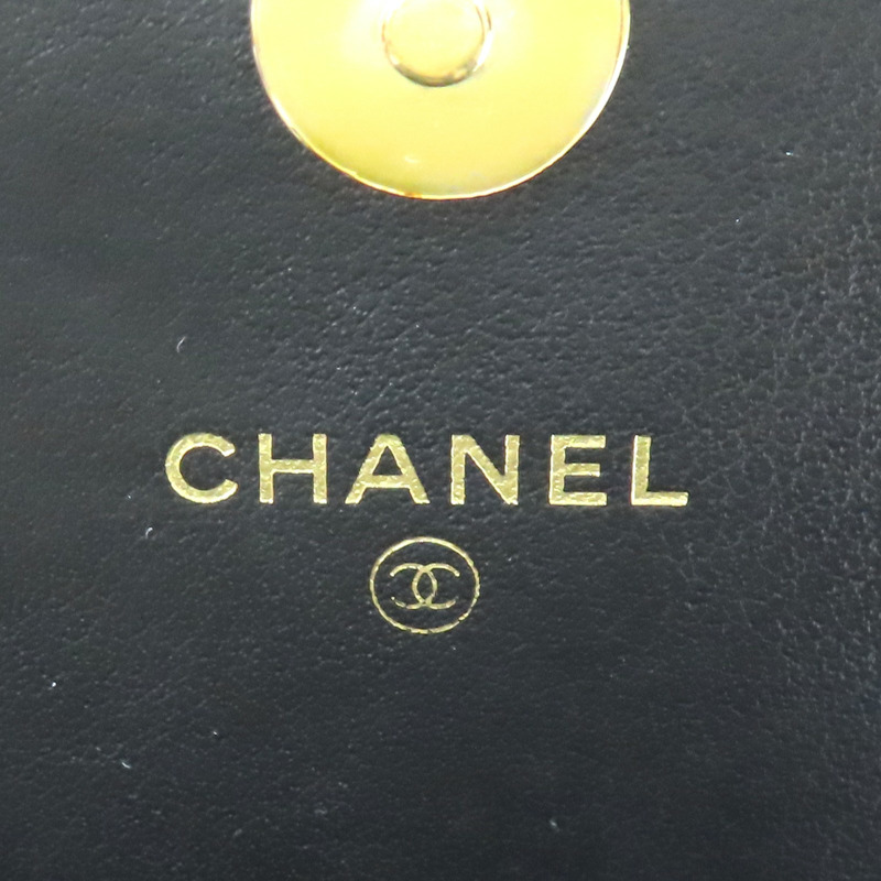 黑色 荔枝紋 牛皮 蝴蝶結金鏈 手機袋 肩背包 AP3307【CHANEL 香奈兒】 AP3307-5