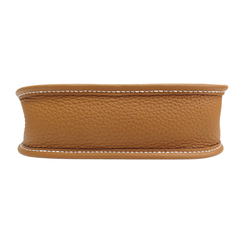 金棕色 Togo牛皮 Mini Evelyne U刻 肩背包 金扣【HERMES 愛馬仕】-3