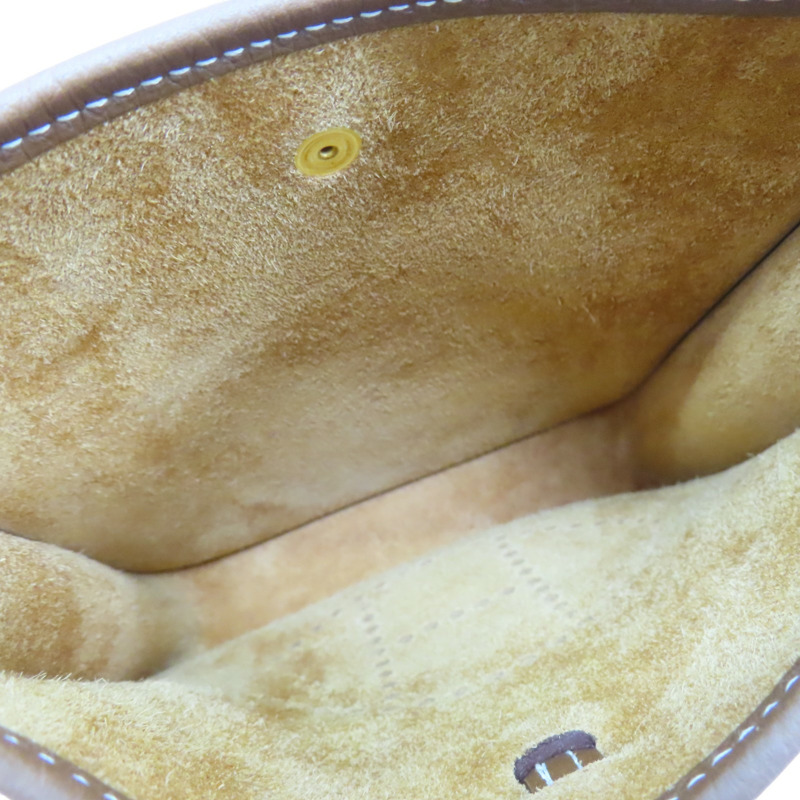 金棕色 Togo牛皮 Mini Evelyne U刻 肩背包 金扣【HERMES 愛馬仕】-4