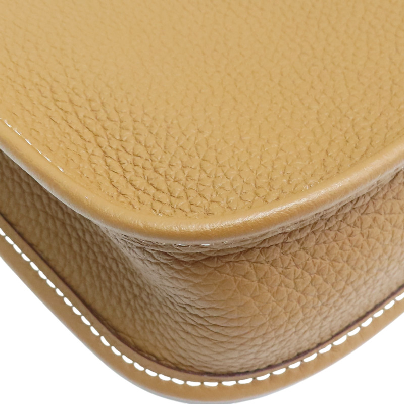 金棕色 Togo牛皮 Mini Evelyne U刻 肩背包 金扣【HERMES 愛馬仕】-10