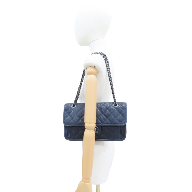 藍色 牛皮 French Riviera 肩背包 銀釦【CHANEL 香奈兒】-11