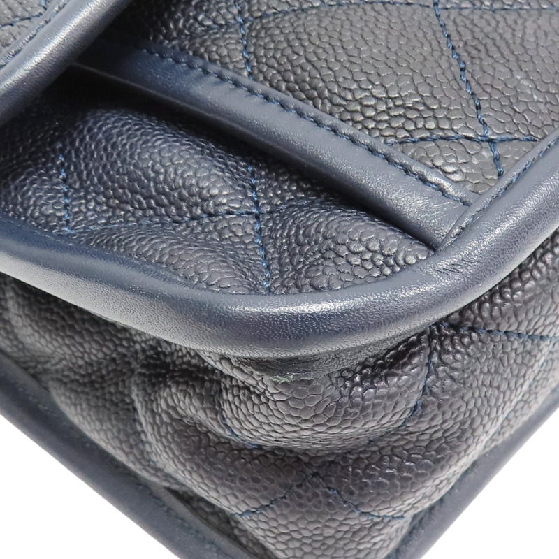 藍色 牛皮 French Riviera 肩背包 銀釦【CHANEL 香奈兒】-12