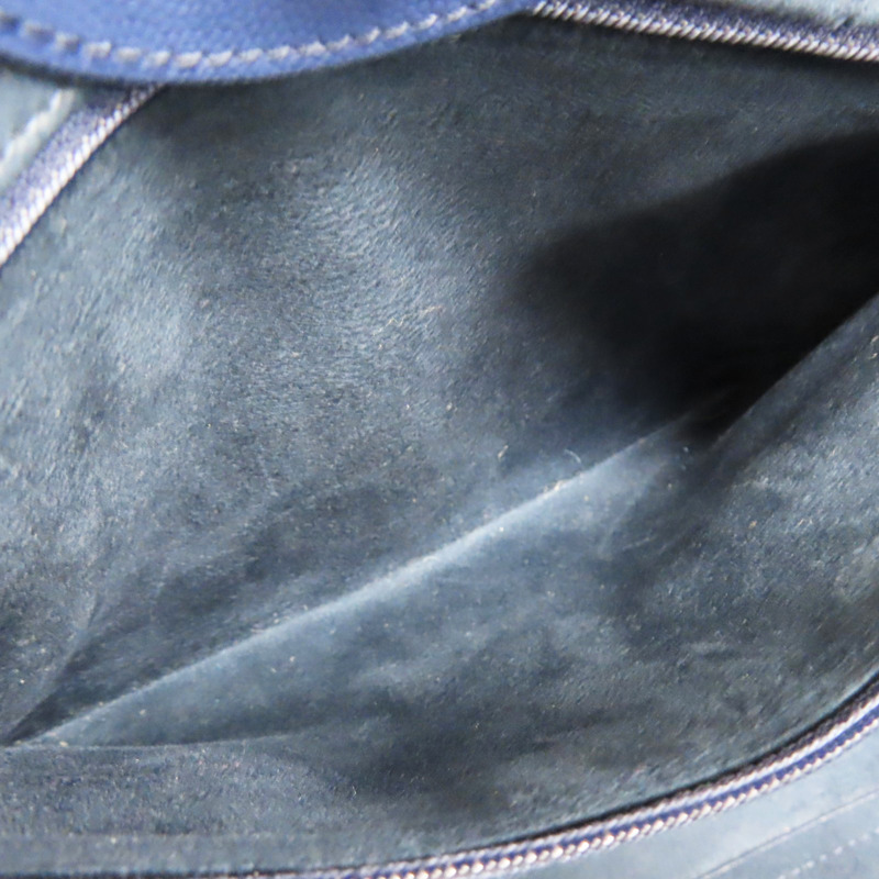 藍色 牛皮 Deauville 鉚釘 兩用包 金釦 無卡【CHANEL 香奈兒】 A57069-5