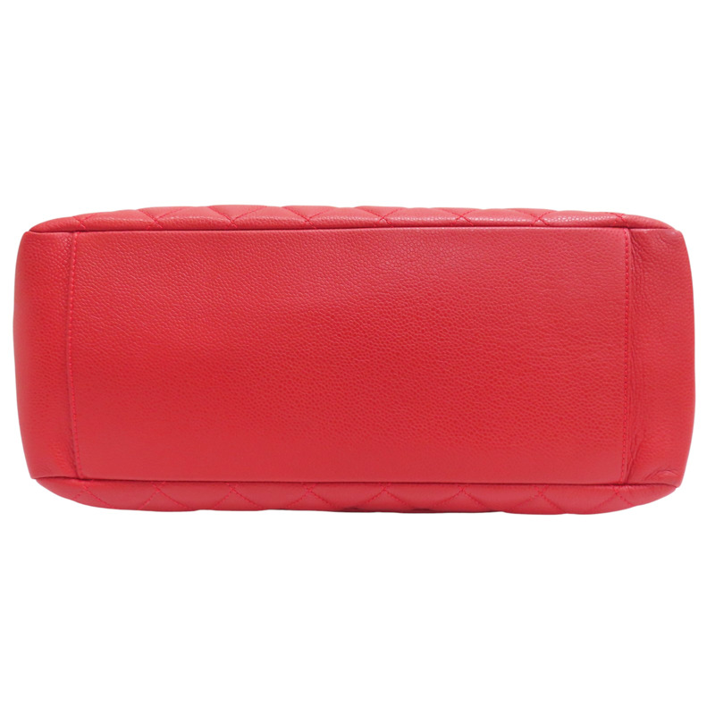 紅色 菱格紋 荔枝牛皮 GST 金釦 肩背包 無卡【CHANEL 香奈兒】-3