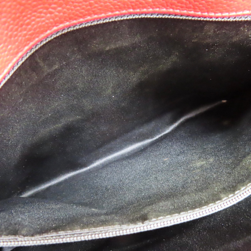 紅色 菱格紋 荔枝牛皮 GST 金釦 肩背包 無卡【CHANEL 香奈兒】-7