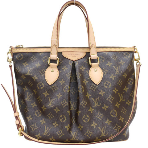 棕色 原花帆布 Palermo PM 兩用包【LOUIS VUITTON LV 路易威登】 M40145