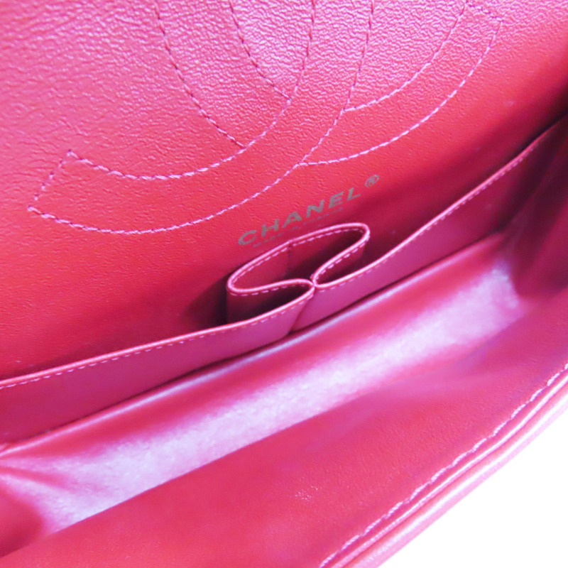 紅色 牛皮 2.55 24CM 鍊帶 肩背包 金釦 (無卡)【CHANEL 香奈兒】 A37586-4