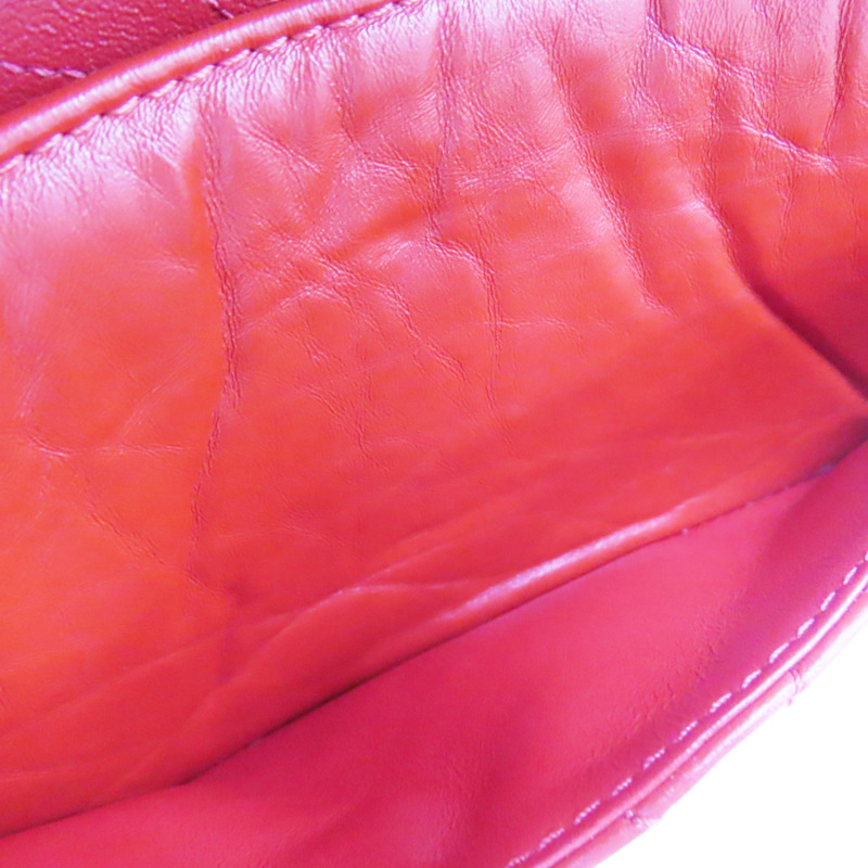 紅色 牛皮 2.55 24CM 鍊帶 肩背包 金釦 (無卡)【CHANEL 香奈兒】 A37586-5