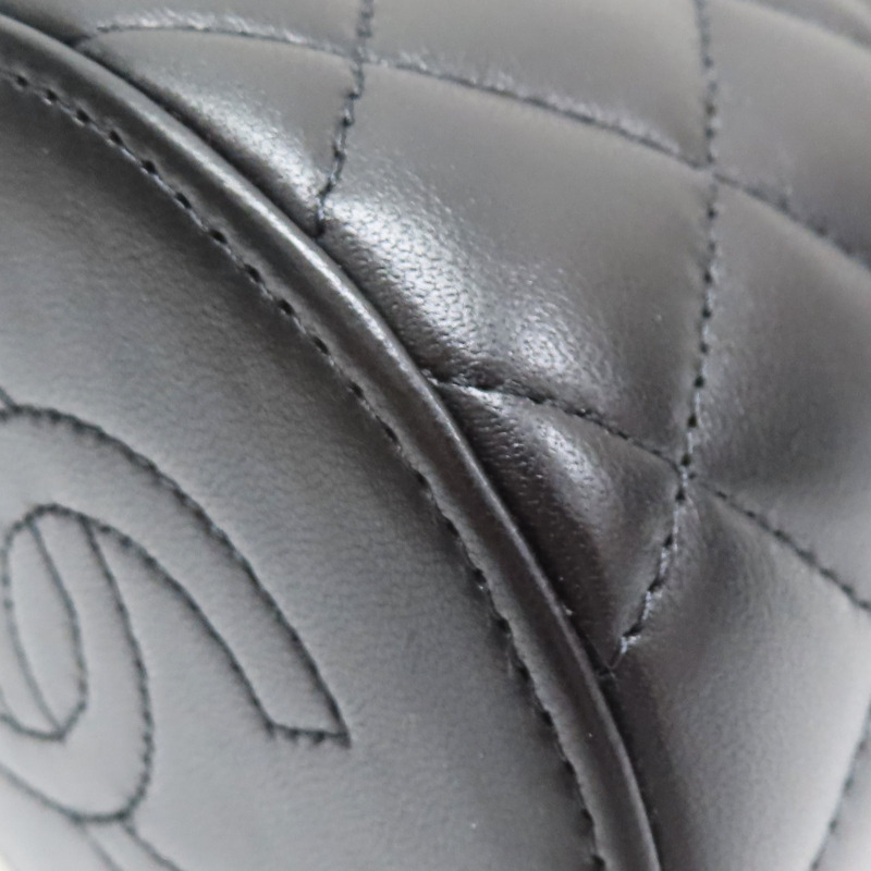 黑色 羊皮 圓桶包 鍊帶 肩背包 金釦【CHANEL 香奈兒】 AP2947-9