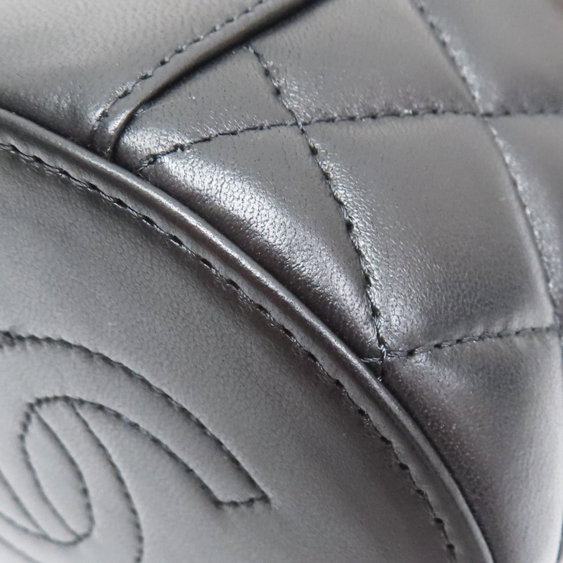 黑色 羊皮 圓桶包 鍊帶 肩背包 金釦【CHANEL 香奈兒】 AP2947-11