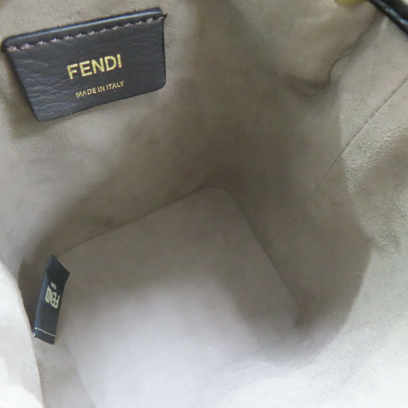 棕色牛皮 Mon Tresor 水桶包 肩背包【FENDI 芬迪】 8BS010-4
