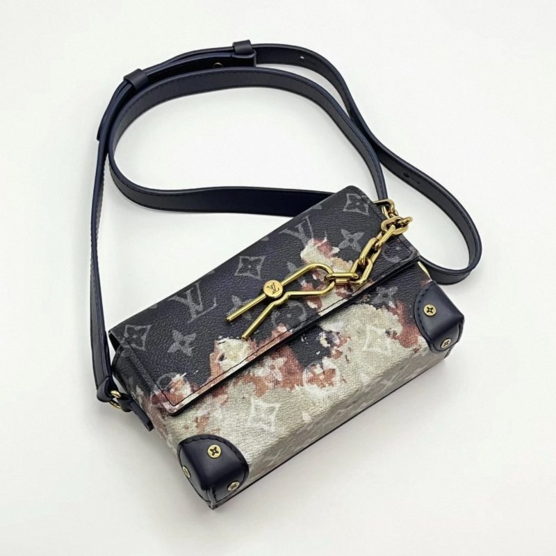 LV 火燒雲soft trunk盒子肩背斜背包 芯片款 18*12*6 98新配件塵袋-2