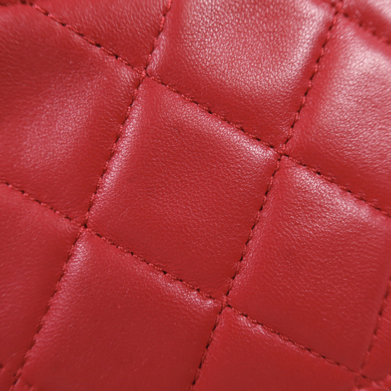 CHANEL 羊皮皮革Chain Shoulder銀扣鏈帶肩背袋-19