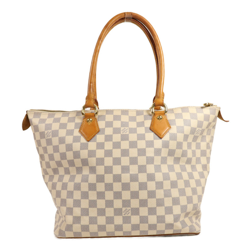 LOUIS VUITTON Damier Azur Saleya MM金扣手挽袋-1