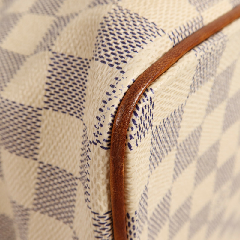 LOUIS VUITTON Damier Azur Saleya MM金扣手挽袋-9