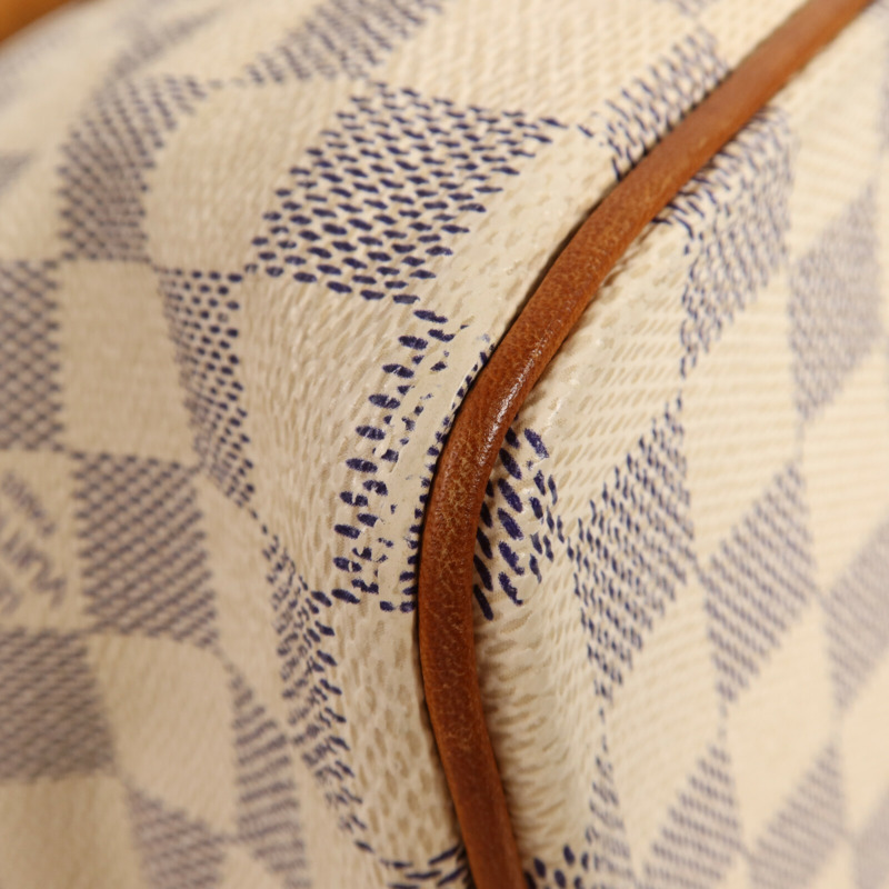 LOUIS VUITTON Damier Azur Saleya MM金扣手挽袋-11