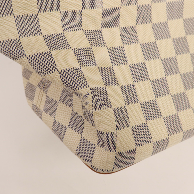 LOUIS VUITTON Damier Azur Saleya MM金扣手挽袋-12