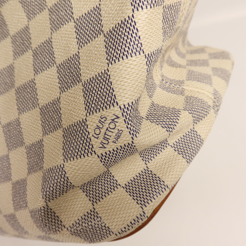 LOUIS VUITTON Damier Azur Saleya MM金扣手挽袋-13