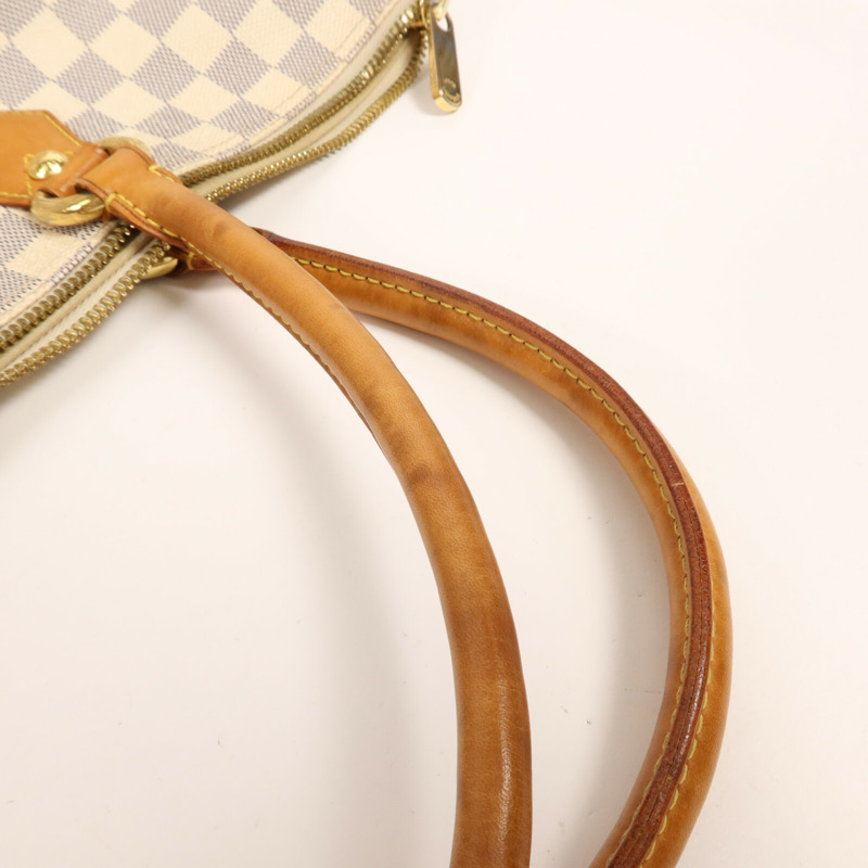 LOUIS VUITTON Damier Azur Saleya MM金扣手挽袋-16