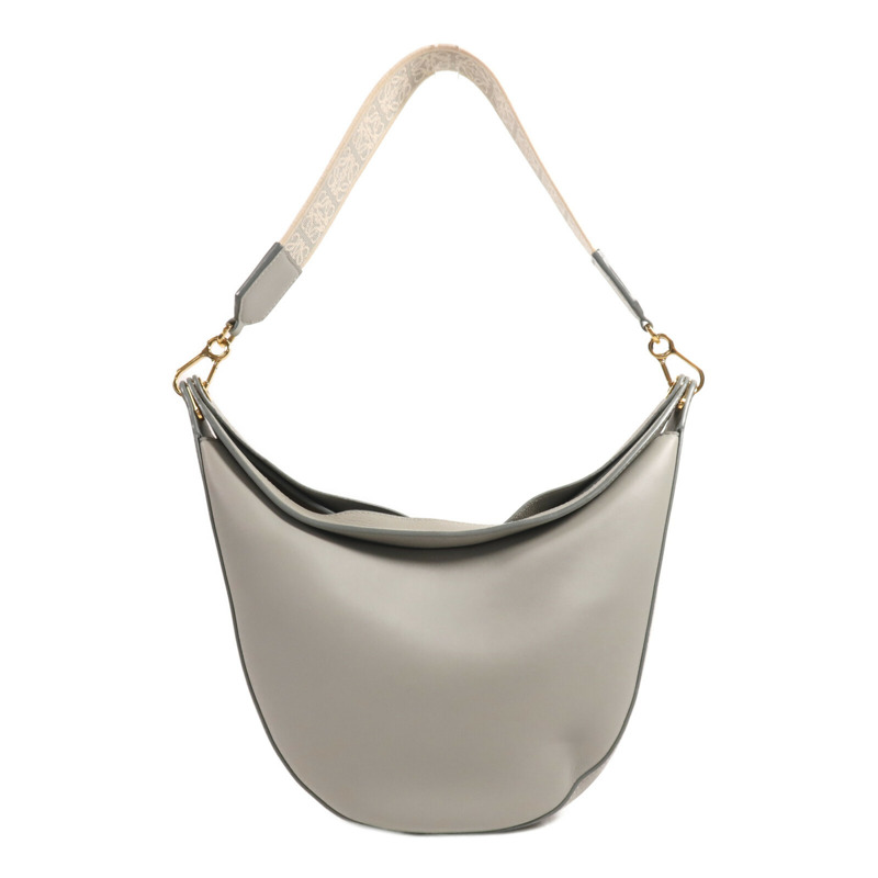 LOEWE 牛皮皮革Luna Hobo Shoulder Bag金扣肩背袋-1