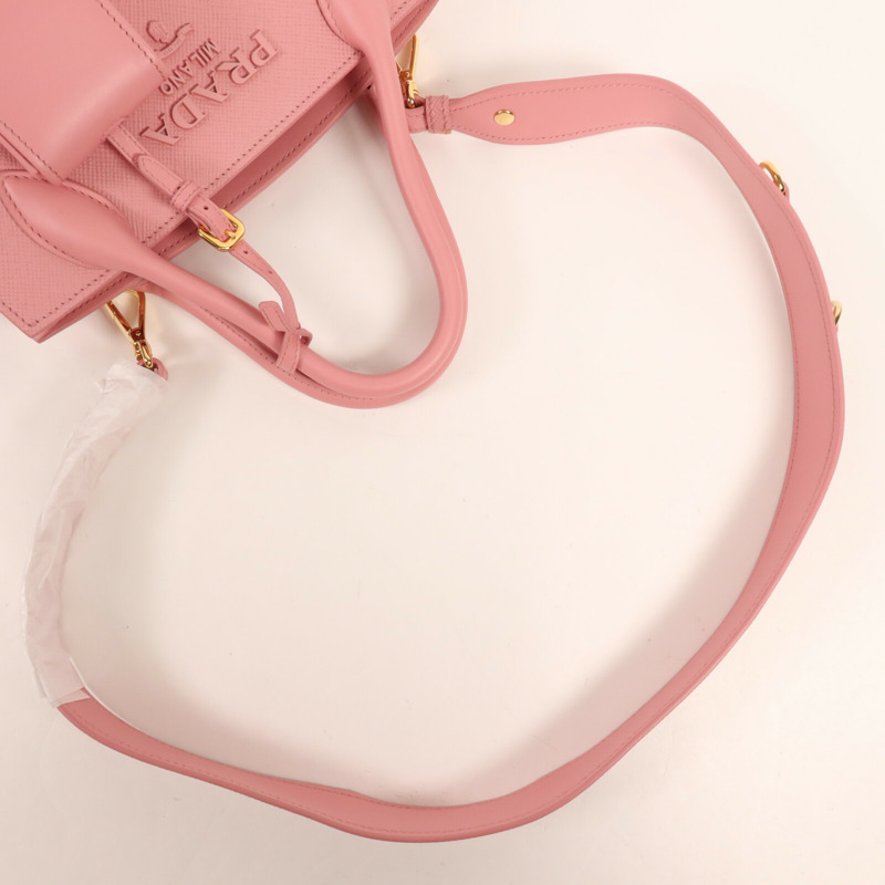 PRADA 牛皮皮革2 Way Shoulder Bag金扣手挽肩背兩用袋-7