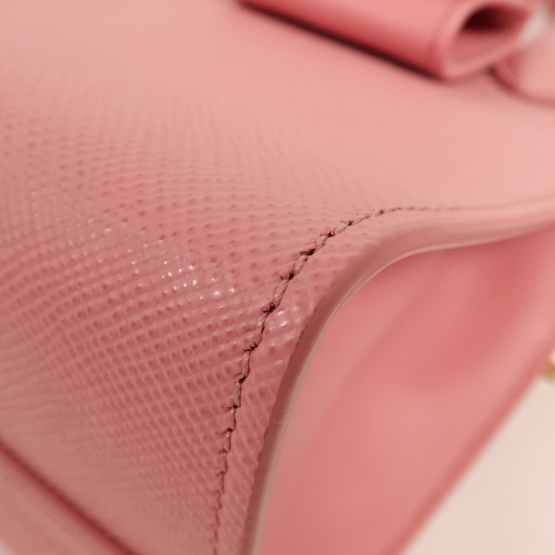 PRADA 牛皮皮革2 Way Shoulder Bag金扣手挽肩背兩用袋-9