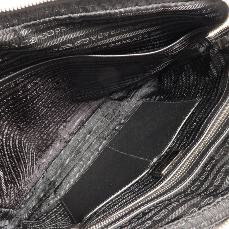 PRADA 牛皮皮革Work Bag銀扣公事包-4