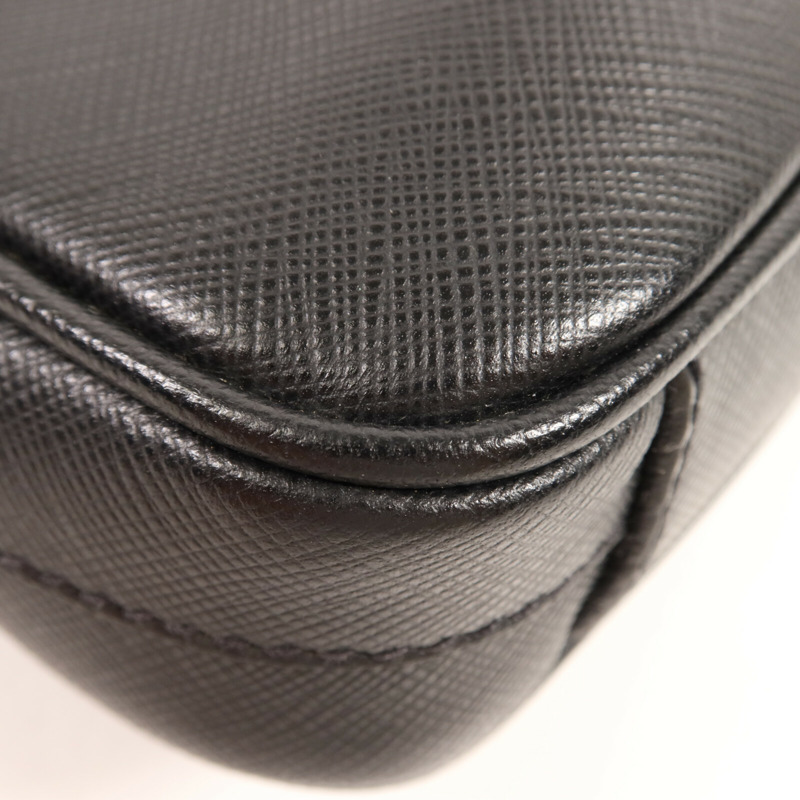 PRADA 牛皮皮革Work Bag銀扣公事包-11