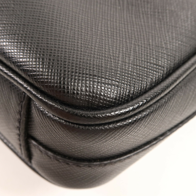 PRADA 牛皮皮革Work Bag銀扣公事包-12